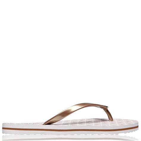 michael kors eva flip flops|Michael Kors sandals with heel.